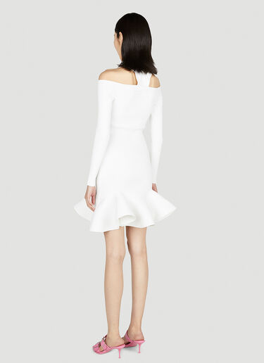 Alexander McQueen Ruffle Flare Dress White amq0251060