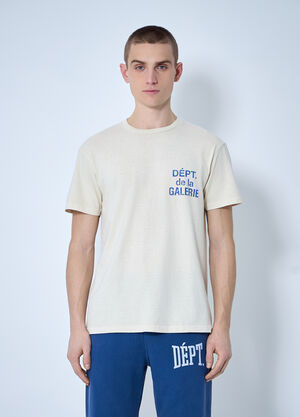 Gallery Dept. French Logo Print T-Shirt Cream gdp0160009