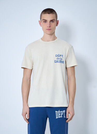 Gallery Dept. French Logo Print T-Shirt Cream gdp0160009
