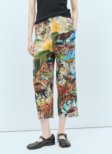 Pleats Please Issey Miyake Aurora Jungle Pleated Pants Multicolour plp0255012