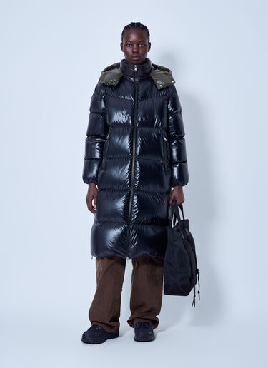 LN-CC® - Moncler: Harfang Hooded Long Down Coat - Navy Moncler Harfang Hooded Long Down Coat Navy mon0266017