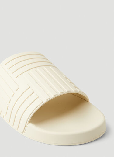 Bottega Veneta Rubber Carpet Slides Cream bov0148045