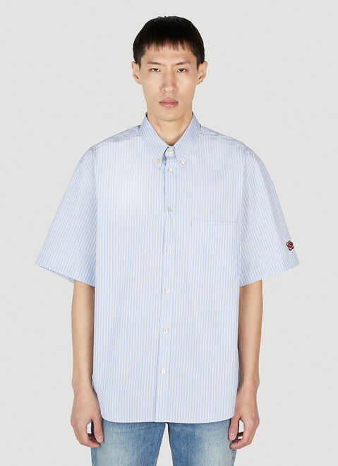 Tekla Striped Short Sleeve Shirt White tek0353012