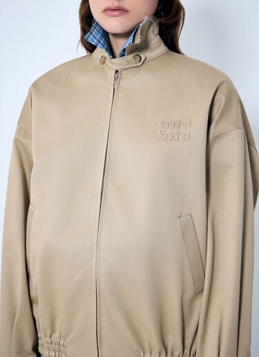 Miu Miu Gabardine Jacket With Contrast trims White miu0260005