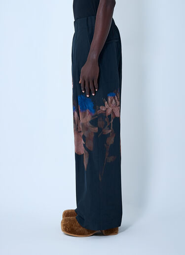 Dries Van Noten Printed Elasticated Pants Black dvn0162015