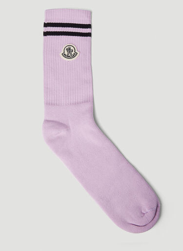 7 Moncler FRGMT Hiroshi Fujiwara 로고 패치 양말 3켤레 팩 멀티컬러 mfr0351002