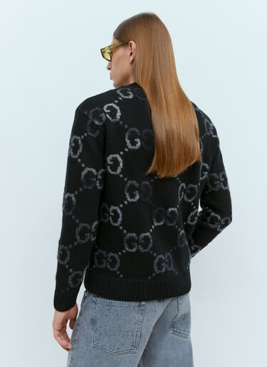 Gucci GG Intarsia Knit Sweater Black guc0155028