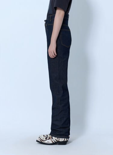 LN-CC® - GANNI: Slub Denim Fold Jeans - Navy GANNI Slub Denim Fold Jeans Navy gan0266006