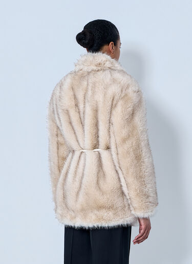 Sportmax Plush Textured Coat Beige spx0262013