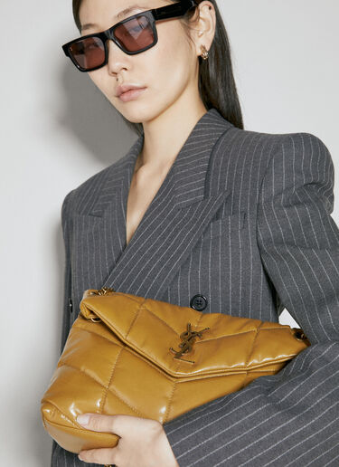 Saint Laurent 小号蓬松单肩包 棕色 sla0254090