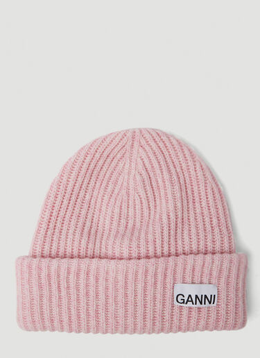 GANNI クラシックビーニーハット ピンク gan0250050