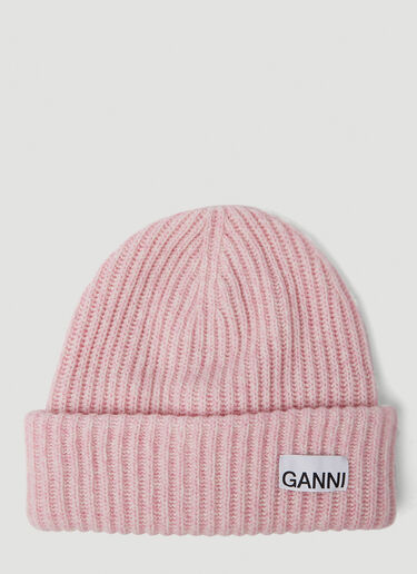 GANNI Classic Beanie Hat Pink gan0250050
