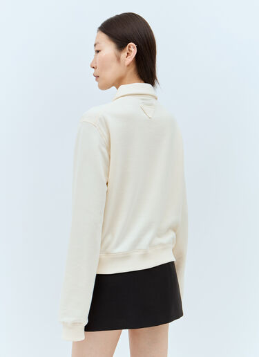 Prada Logo Print Polo Top Cream pra0258005
