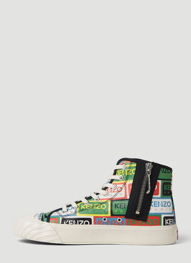 Kenzo Logo Print Sneakers Green knz0252043
