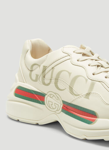 Gucci Rhyton Logo Print Sneakers White guc0233090