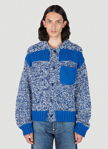 Kenzo 물리네 버튼 다운 카디건 블루 knz0152007