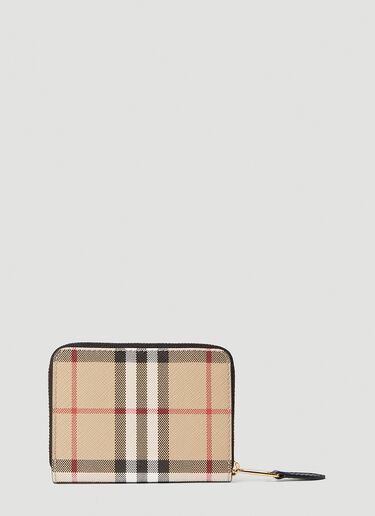 Burberry Check Wallet Beige bur0252031