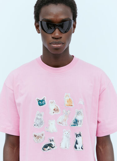 Patta Cats T-Shirt Pink pat0154007