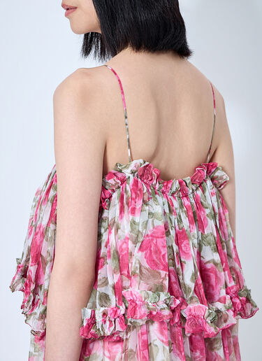 LN-CC® - Chloé: Long Silk Muslin Dress - Pink Chloé Long Silk Muslin Dress Pink chl0264010