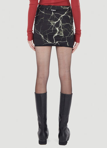 Vetements Thunder Lightning Print Skirt Black vet0246005