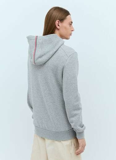 Moncler 로고 패치 후드티셔츠 그레이 mon0157033