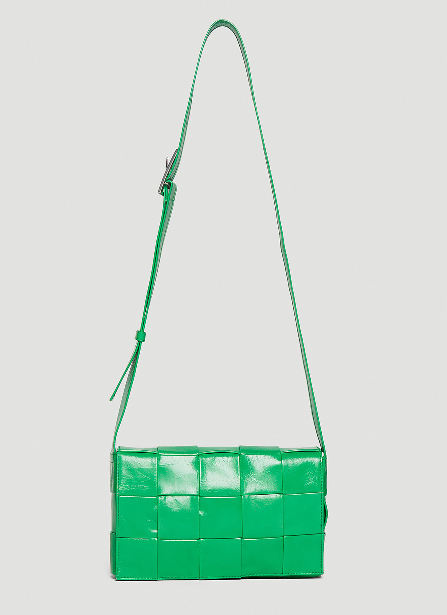 Shop Bottega Veneta Cassette Crossbody Bag In Green