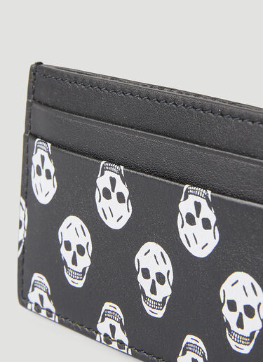 Alexander McQueen Skull Print Card Holder Black amq0148048