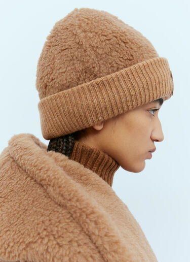 Max Mara Teddy Beanie Hat Beige max0254097