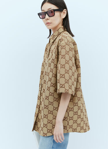 Maxi GG Canvas Shirt Gucci Maxi GG Canvas Shirt Camel guc0253079