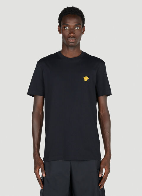 Versace Medusa Embroidered T-Shirt Black ver0153009