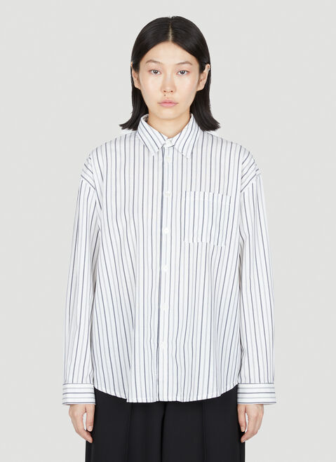 A.P.C. ボーイフレンド・ストライプ・シャツ ブラック apc0248025