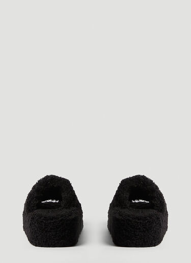 Balenciaga Furry Platform Sandals Black bal0254032