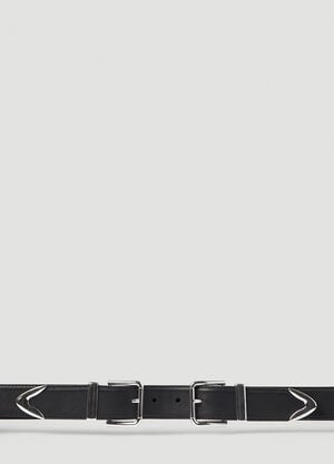 Vivienne Westwood Double Buckle Leather Belt Black vvw0159020