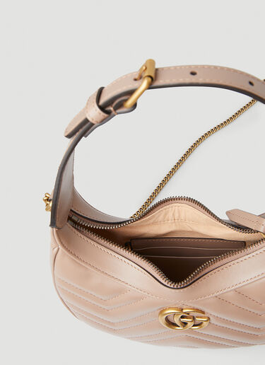 Gucci GG Marmont Half-Moon Mini Shoulder Bag Beige guc0250187