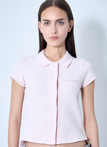 Alexander Wang 解构 polo 衫  粉色 awg0260005