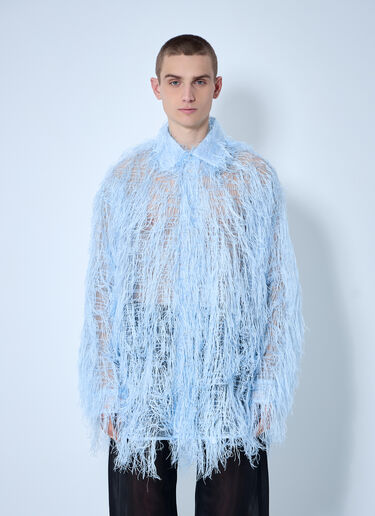 Walter Van Beirendonck Fluffy Maxi Shirt Light Blue wlt0160006