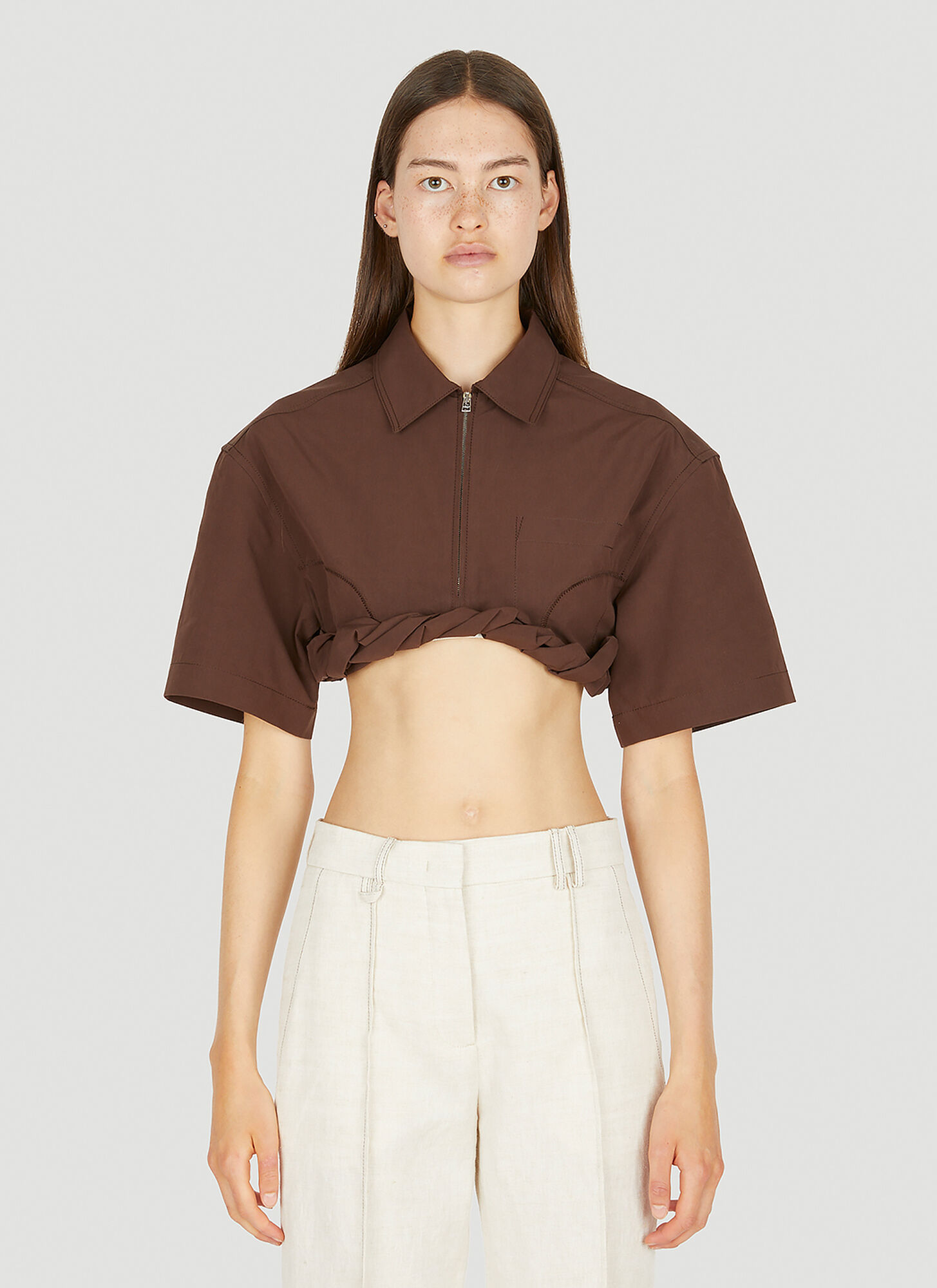 Jacquemus La Chemise Silpa Shirt Female Brown