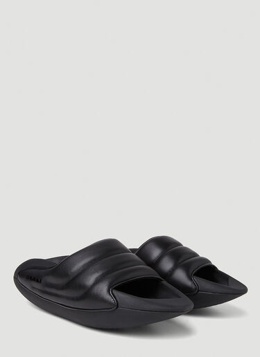 Balmain B-It Quilted Slides Black bln0151039