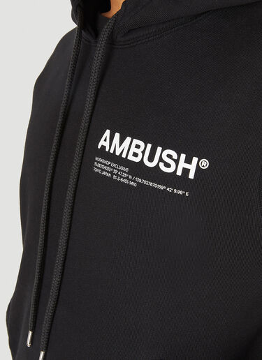 Ambush 워크숍 로고 후드 스웨트셔츠 블랙 amb0148008