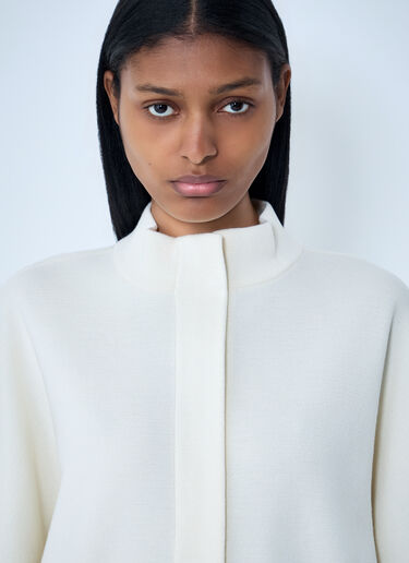Max Mara Structured Wool-Blend Jacket White max0263030