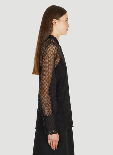 Gucci GG Geometric Lace Shirt Black guc0251054