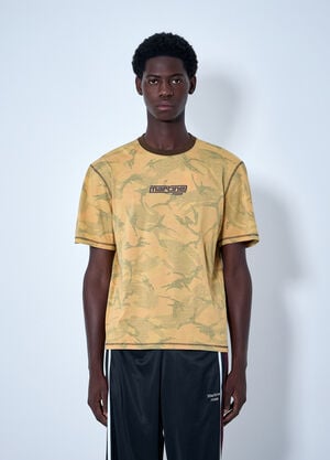 Martine Rose Printed Cotton Jersey T-Shirt Orange mtr0164013