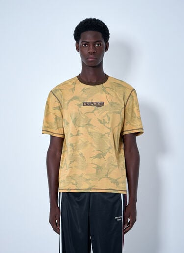 Martine Rose Printed Cotton Jersey T-Shirt Orange mtr0164013
