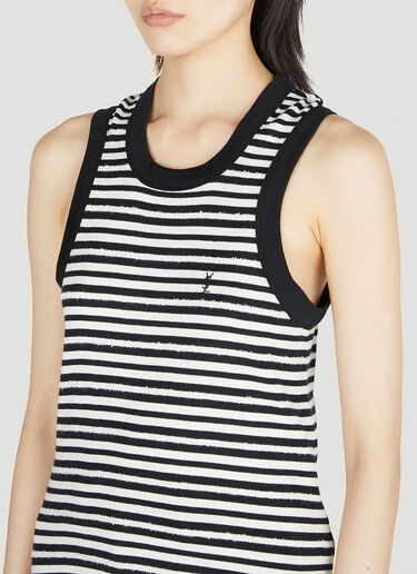 Saint Laurent Striped Tank Top Black sla0252020