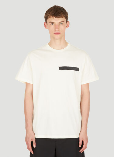 Alexander McQueen 로고 패치 티셔츠 크림 amq0150001