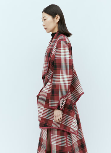 Issey Miyake Counterpoint Check Jacket Red ism0255001