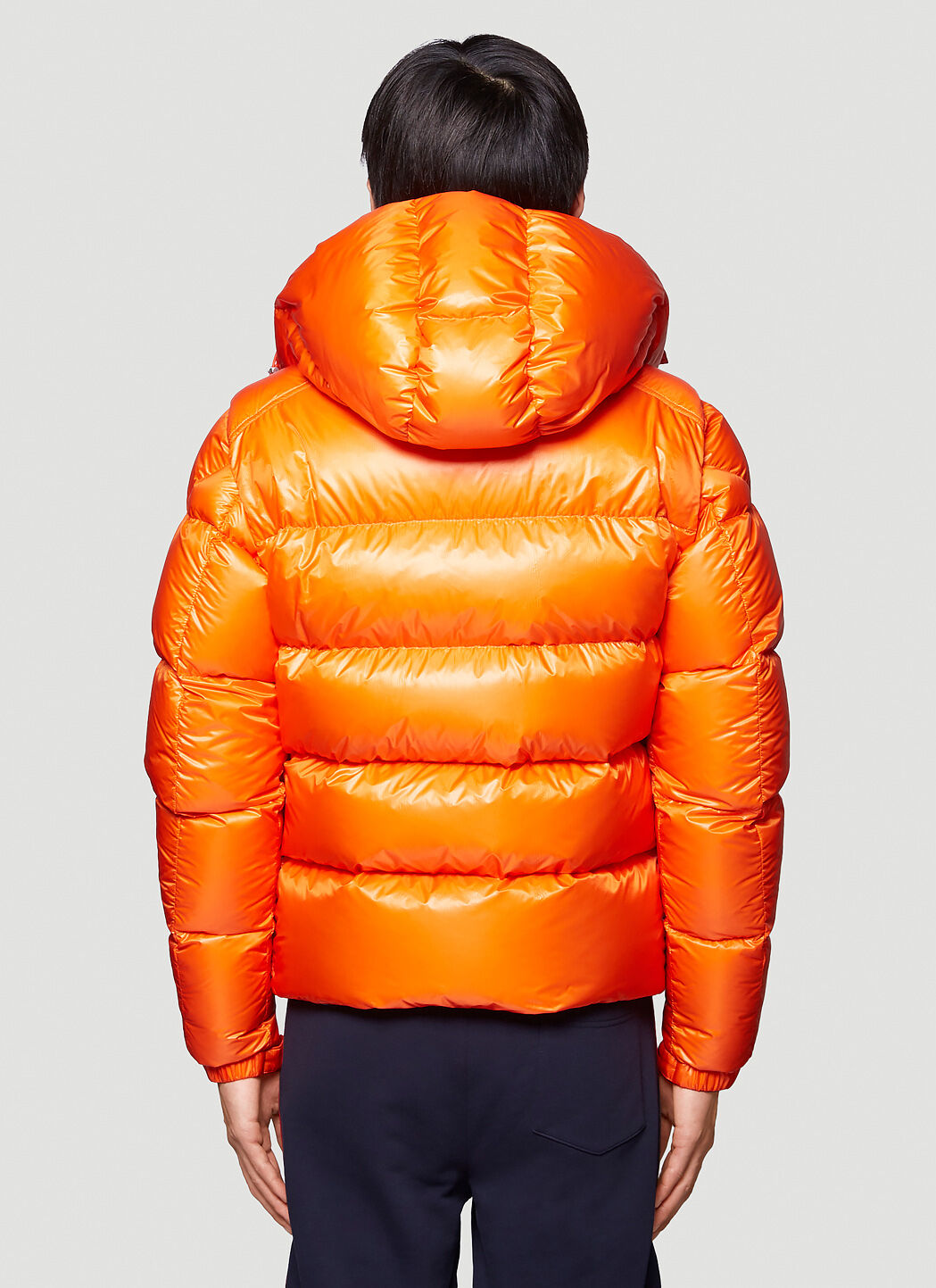 Orange moncler puffer jacket top
