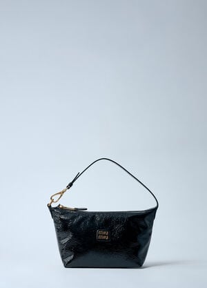Miu Miu パテント・ナップラック・ショルダーバッグ　ブラック  ブラック miu0259043