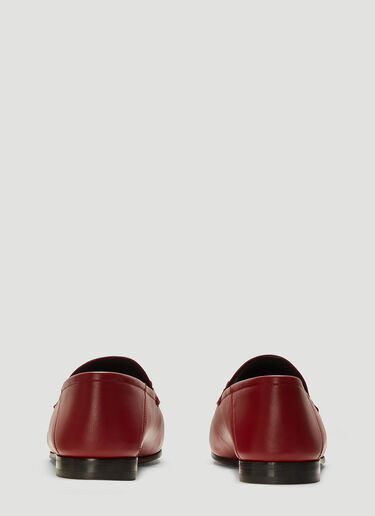 Gucci Brixton Leather Loafers Red guc0237036