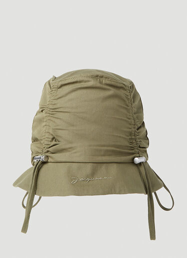 Jacquemus Le Bob Lacos Bucket Hat Khaki jac0151039